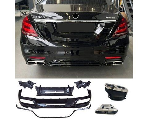 Дифузор + панелі (хром) підходить для Mercedes S-kl. W222 Facelift (2017-2020) GCP-222600+22202 фото
