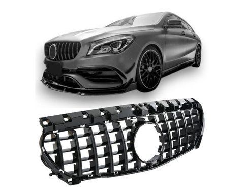 Решітка радіатора Panamericana GT підходить для Mercedes W117 C117 CLA (2013-2019) GCP-117034 фото