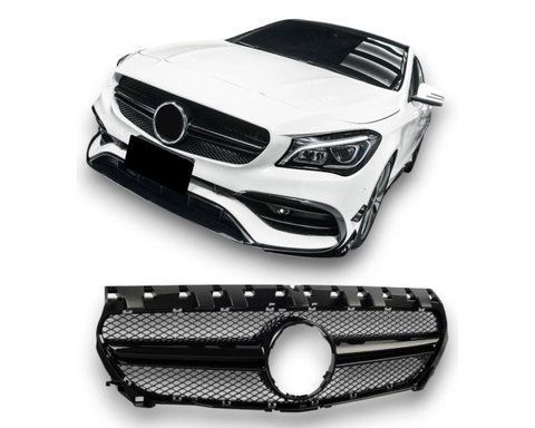 Решітка радіатора підходить для Mercedes C117 CLA-Class Black/Silber (2013-2019) GCP-117030 фото